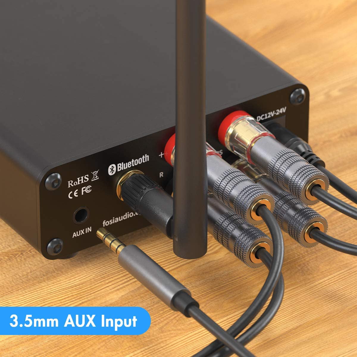 Fosi Audio BT10A Bluetooth 5.0 アンプ ステレオアンプ 50W x2 HI-FI小型高低音 2チャンネル デジ-