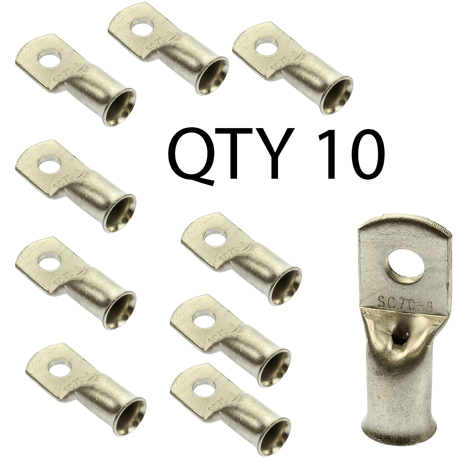 2/0 AWG gauge 5/16" noninsulated Tin plated Copper Crimp Ring Terminal