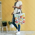 thumbnail image 4 of FORMRS Womens Canvas Tote Bag with Zipper Inner Pocket Shoulder Handbag, Yellow Tomatoes, 4 of 7