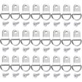 thumbnail image 1 of 100-piece D Rings Hook Picture Hanging Kit - Silver, 1 of 5