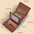 thumbnail image 3 of Genuine Leather Tri-fold Wallet | 13 Card Slots, RFID Protection, Vintage Style, Ideal for Valentine'S Day, Father'S Day, Halloween, 3 of 14