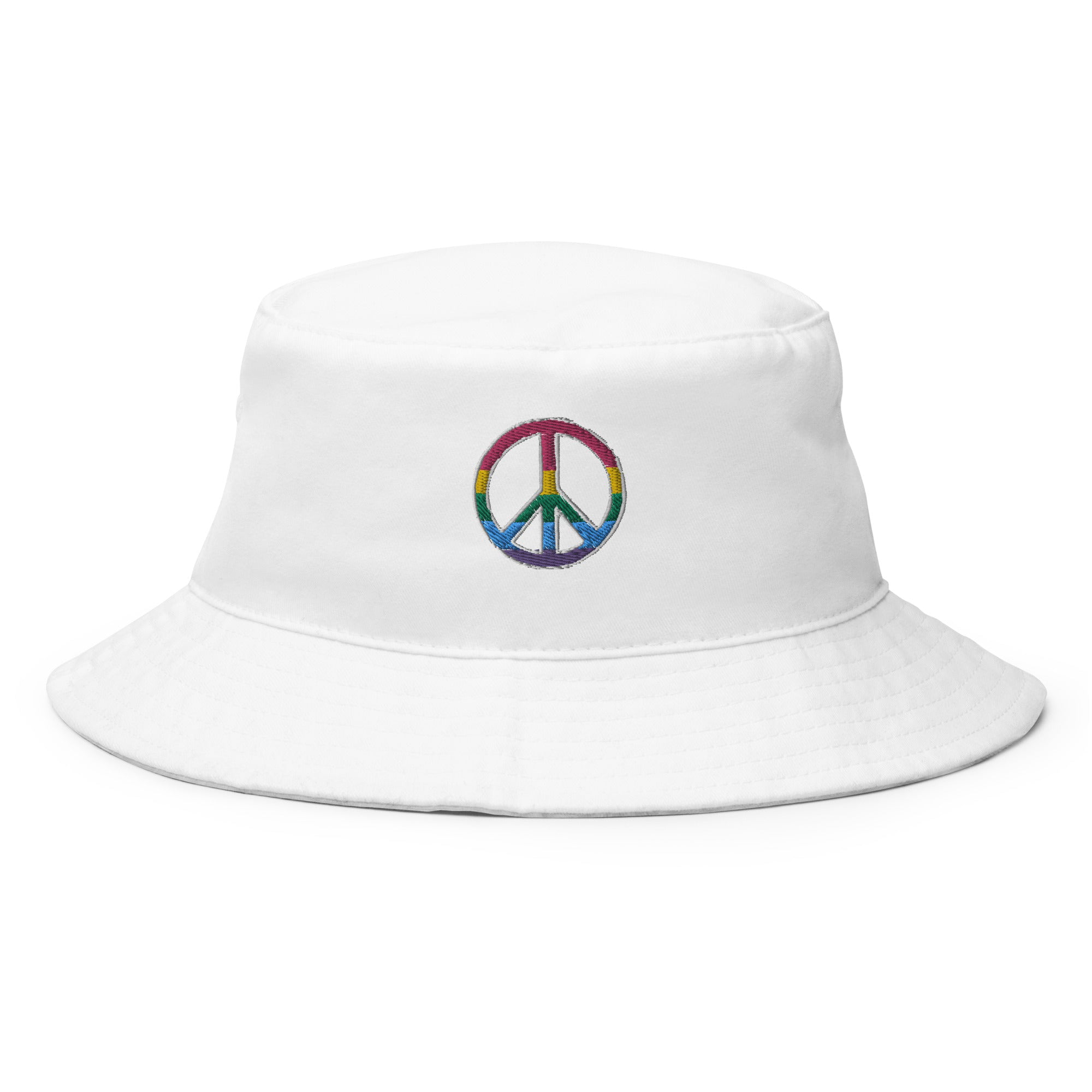 Cosplay Moon Unisex Men's or Women's Rainbow Peace Sign Bucket Hat