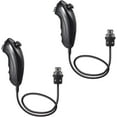 thumbnail image 1 of Wii Nunchuck Controller,2 Pack Nunchuk Controllers Replacement Remote Joystick Gamepad Controller Compatible with Wii Wii U Console（Black）, 1 of 6