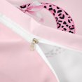 thumbnail image 4 of Catabedysis Bows Letter Print Twin Duvet Cover,Cheetah Monogrammed O Twin Bedding For Girls,Pink Reversible,2 Pieces,1 Duvet Cover and 1 Pillowcase, 4 of 6
