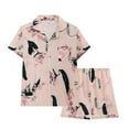 thumbnail image 3 of WCJM Women Pajama Sets Pajamas Set for Women Short Sleeve Sleepwear Button Down Pjs Soft 2 Piece Lounge Sets Pajamas Women's Summer Short Sleeved Lapel Shirt Set Shorts Plus Size Home Clothes, 3 of 9