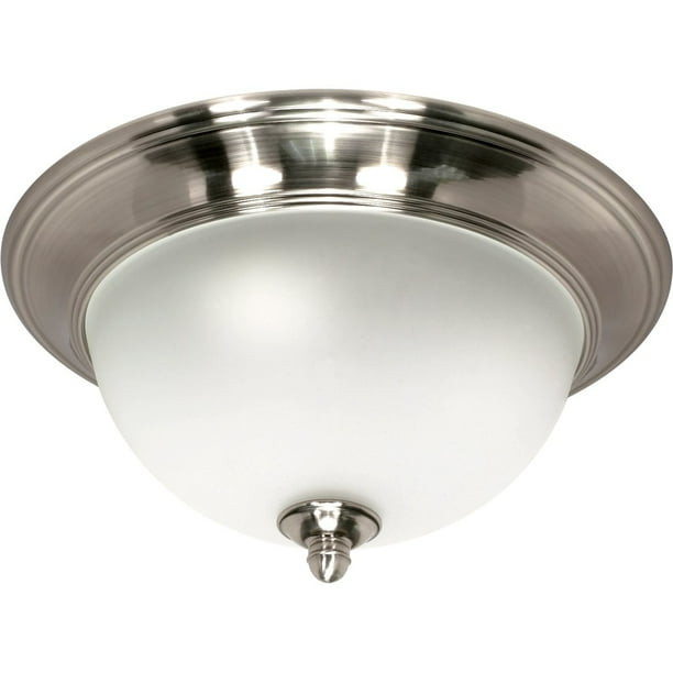 Nuvo 60617 Small Dome Flush Ceiling Light Fixture in Smoked Nickel