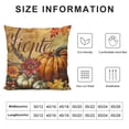 thumbnail image 5 of Qinduosi Fall Thanksgiving Pumpkin Gift Pillow Covers Square Cushion Covers,Throw Pillows Decorative Pillowcase, Cushion Case for Home,Room,Chair,Wedding Decor, Car,Decoration, ” White, 5 of 5