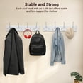 thumbnail image 4 of 2pcs 4 Triple Hooks Wall Mounted Coat Rack with Metal Hooks, White Wood Entryway Hook Rack, Wall Hooks for Coats, Hats, Bags & Keys, Heavy Duty Coat Hanger for Entryway Bedroom Bathroom, 4 of 7