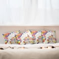 thumbnail image 4 of Ambesonne Colorful Throw Pillow Cover 4 Pack, Hearts Funny Cupcakes, 16", Multicolor, 4 of 5