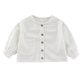 thumbnail image 1 of MIASHUI Relaxed Blend Shirt Jacket For Boys And Girls Casual Oversized Button Up Top White,2-3 Years, 1 of 9