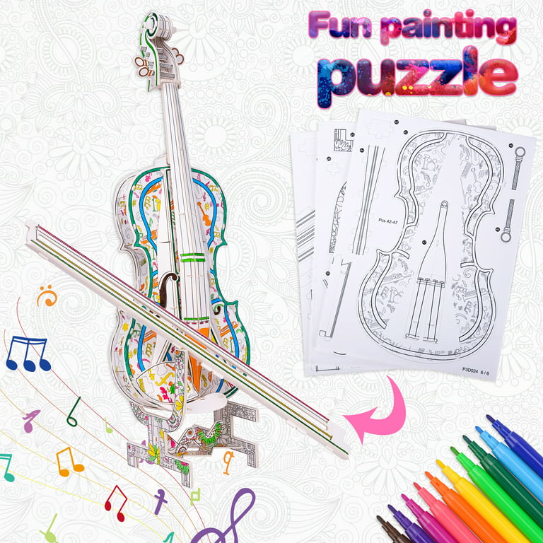 Dream Fun Coloring Kit for Girl Age 5 6 7 8 9, Art and Craft 3D Painting  Puzzle for 8-12 Year Old Kid Art Supply DIY Graffiti Origami Paper Toy for  Kid