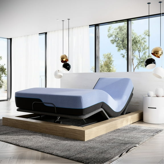 1.5 Inch Cooling Foam Mattress, Queen, With Spinal Alignment Comfort Layer Latex