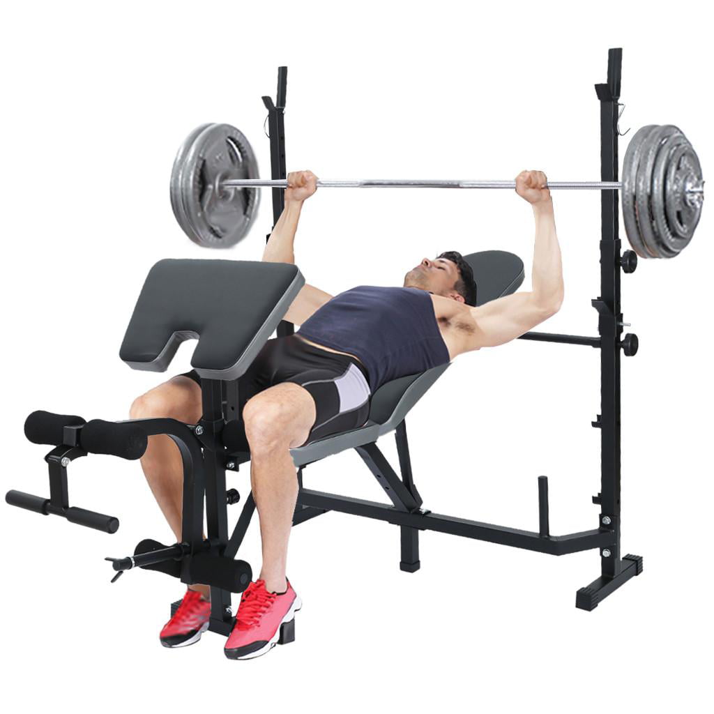Details about   330lbs Olympic Weight Bench Strength Training Lifting Press Exercise Equipment 