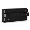 thumbnail image 4 of Pemberly Row Contemporary 6 Drawer Double Dresser in Black, 12.46" L x 56.34" W x 26.89" H, 4 of 14