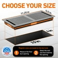 thumbnail image 4 of 4x10 Decorative Floor Register Vent with Mesh Cover Trap, Contemporary, Light Grey, 4 of 7