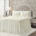thumbnail image 4 of Lush Decor Riviera Ruffle Detail, Polyester Bedspread, King, Ivory, 3-Pc Set, 4 of 11