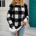 thumbnail image 4 of Gibobby Suéter para mujer, Sudaderas Camisa de Cuello Redondo Sólido de Manga Larga para Mujeres(Negro,G), 4 of 5