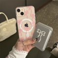 thumbnail image 3 of INS Cute Bowknot For Magsafe Magnetic Wireless Charge Case For iPhone 15 14 13 12 11 Pro Max X XR Xs Max Magnetic Pocket Cover, 3 of 4
