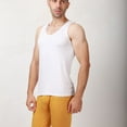 thumbnail image 2 of SWSMCLT Men's Soft Tank Top Workout Home Basic Spring Top Vest Sleeveless Summer Loose Casual Spandex Cozy White 5X-Large, 2 of 4