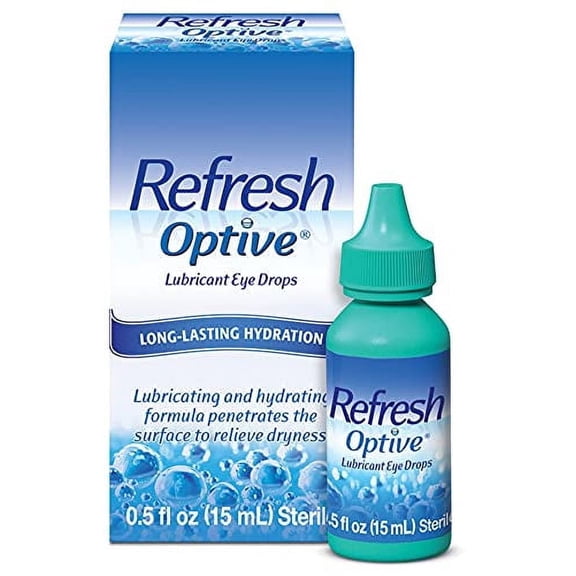 Refresh Optive Lubricant Eye Drops, Sterile, 0.5 Fl. Oz (Pack of 1)