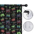 thumbnail image 4 of Blackout Kids Curtains,Game Controller Black Pattern Children's Insulated Curtains Set Of 2,Bedroom Essentials,Toddler Room Decor 42"x54", 4 of 5