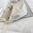 thumbnail image 4 of Bolso bandolera de lona para mujer a la moda, bolso informal para el pecho para mujer (blanco), 4 of 9
