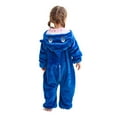 thumbnail image 7 of Toddler Halloween Animal Onesies Long Sleeves Cute Flannel Jumpsuit Hoodie Kids Dress Up Clothes Role-Play Party Blue, 7 M, 7 of 7