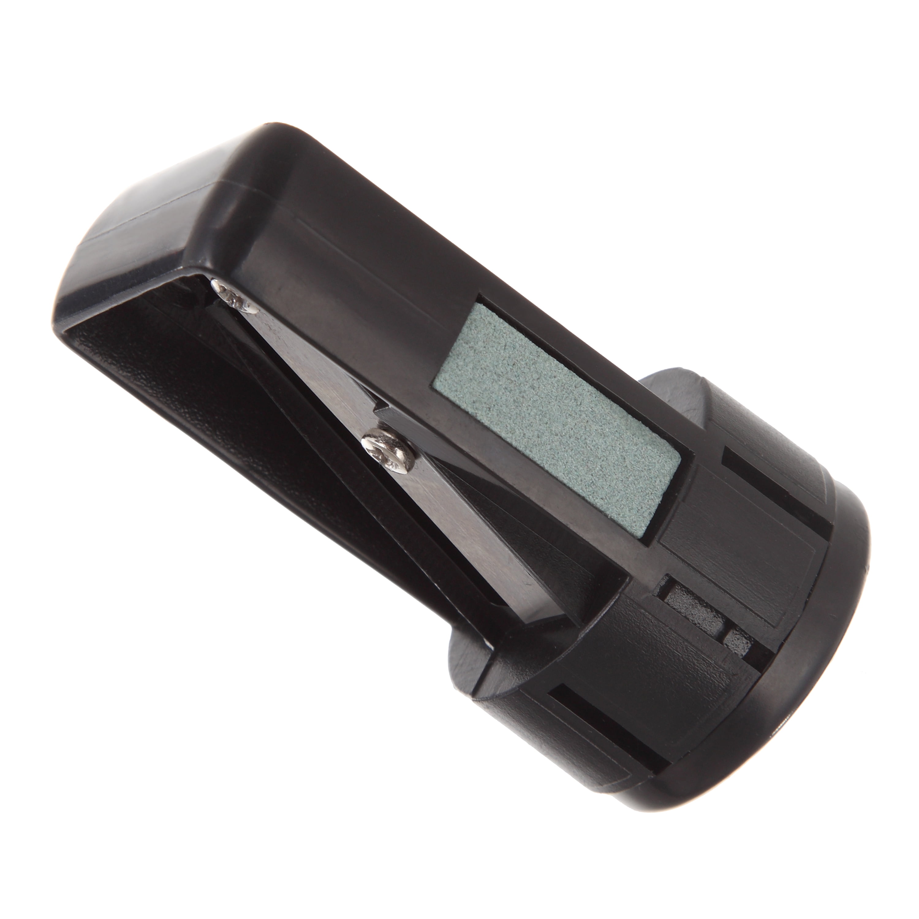 Hyper Tough Manual Pencil Sharpener for Carpenter Pencils with Key Chain Hole, Black