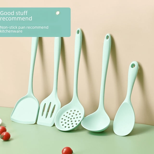 Espátula de silicona, sartén antiadherente, espátula especial para cocinar, espátula para freír de grado alimenticio resistente a altas temperaturas, juego de cucharas para arroz