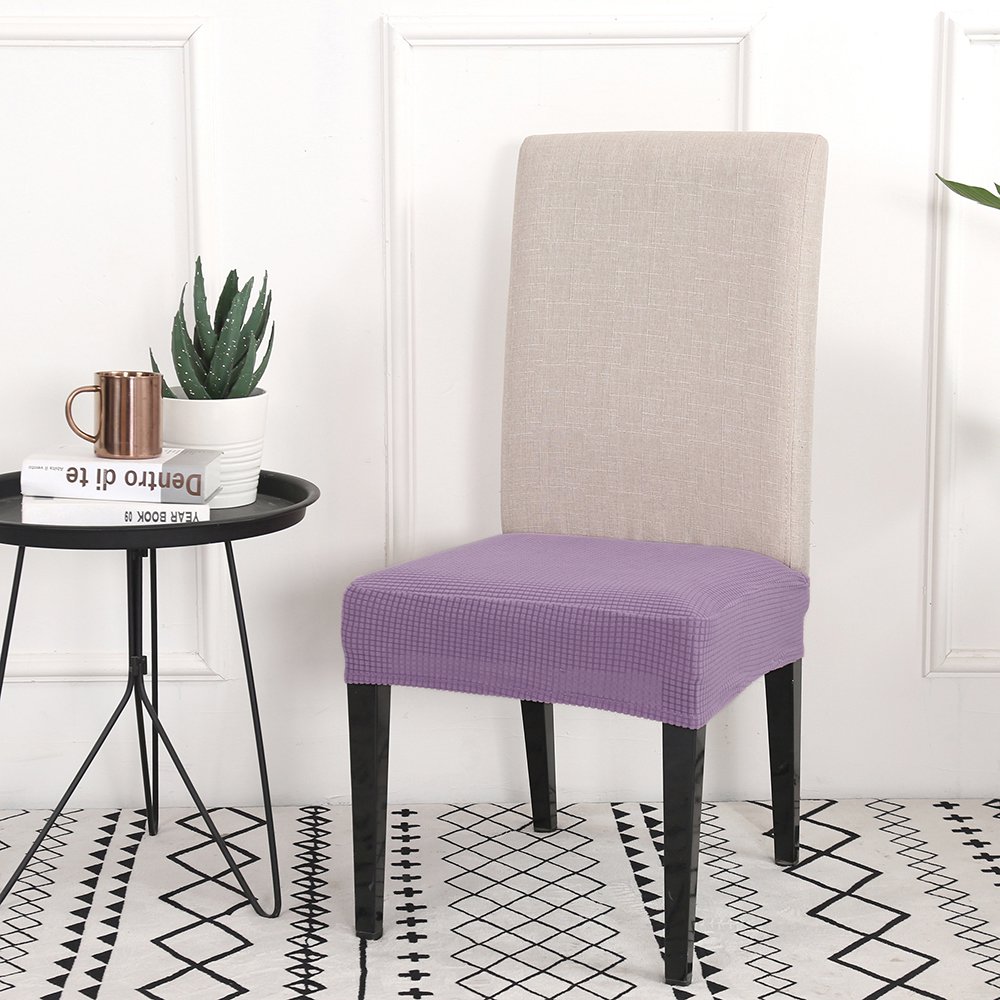 Hododo Stretch Textured Grid Dining Chair Slipcover Cushion Cover