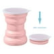 thumbnail image 1 of Botella de agua de silicona plegable Copa para beber al aire libre telescópica (rosa) JShteea Libre de BPA, 1 of 7