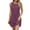 Purple, variant on OSOLU Women Solid Color O-Neck Sleeveless Dress Soft Sundress Vacation 2025 Elegant Classy Dresses