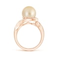 thumbnail image 2 of Angara Golden South Sea Cultured Pearl and Diamond Loop Ring in 14K Rose Gold for Women | June Birthstone Jewelry for Her, 2 of 8