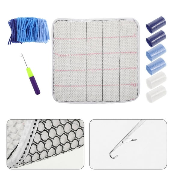 MLINS 1 Set DIY Latches Hook Kit Carpet Rug Making Kit Carpet Crochet Kit for Beginners