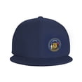 thumbnail image 3 of DouZhe Flat Brim Cap Snapback Hat, Wisconsin State Emblem Prints Adjustable Blue Adult Baseball Cap, 3 of 6