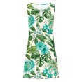 thumbnail image 5 of SMihono Robe d'Été Grande Taille pour Femmes 2023 Mode Aguichant Vintage à Col Rond Sans Manches Imprimée Robes Rondes, 5 of 5