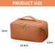 thumbnail image 2 of Bolsa de maquillaje de viaje, bolsa de maquillaje de gran apertura, bolsa de maquillaje portátil que se abre completamente para un fácil acceso, bolsa de maquillaje de cuero de PU, organizador de, 2 of 5
