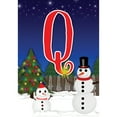 thumbnail image 2 of America Forever Winter Snowman Monogram Letter Q Garden Flag 12.5 x 18 inch Double Sided, Christmas Snowman Flag, Xmas Tree Winter Holiday Farmhouse Yard Seasonal Xmas Outdoor DÃ©cor, 2 of 5