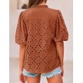 thumbnail image 2 of Blusa de Verano para Mujer PRETTYGARDEN con Escote en V y Encaje Talla M, 2 of 7