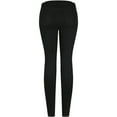 thumbnail image 2 of 2Luver, Women's, Stretchy 5 Pocket Destroyed Black Skinny Jeans, Black, 0, 2 of 2