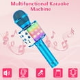 thumbnail image 4 of Syenll Kids Microphone, Wireless Microphone with LED Lights, Microphone Singing Toys Gifts for Kids and Adults, Blue, 4 of 9