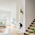 thumbnail image 2 of PawHut 87"-102" Floor to Ceiling Cat Tree w/ Anti-tip Kit, Yellow, 2 of 10