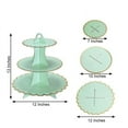 thumbnail image 6 of BalsaCircle 3 Tiers Mint Green Gold Trim 13" Cake Cupcake Stand Birthday Party Wedding Centerpieces Decorations, 6 of 8