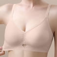 thumbnail image 3 of Seamless Gathering Bra Thin Underwear Adjustable Straps Comfortable Daily Wear Sports Yoga Sleep Bra for Women #Pink,XL, 3 of 3