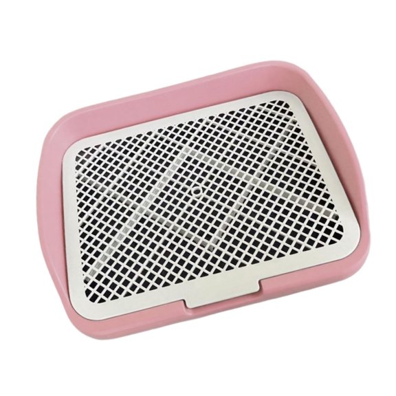 Indoor Dog Potty Urinal Tray With Post For Male Dogs Easy To Clean Plastic Training Tray