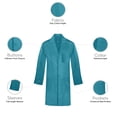thumbnail image 3 of Panda Uniform Multi-Pocket Lab Coat for Men & Women, 4XL, Teal, 3 of 7