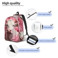 thumbnail image 5 of Daiia Flower White Cow Vintage Canvas Backpack for Men and Women ,Hiking Backpack,Travel Laptop Bag for School,Large Capacity Backpack-Medium, 5 of 8