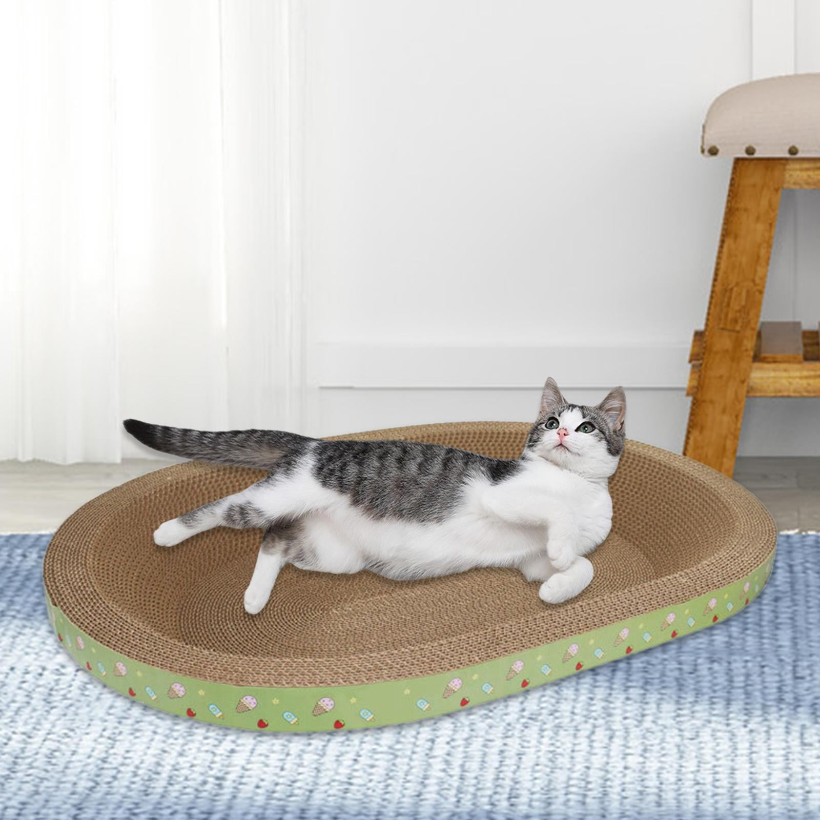 perfeclan Cat Scratcher Board Cat Scratch Bed Rest Multifunctional Pet Supplies Scratch Pad Sofa Nest for Kitty Small Medium Large Cats 58cmx40cmx8.5cm