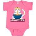 thumbnail image 3 of Inktastic I Love Noodles with Cat Illustration Boys or Girls Baby Bodysuit, 3 of 5
