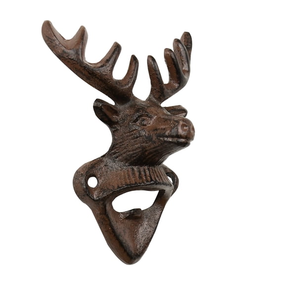 Metal Wall Mount Buck Deer Beer/Soda Bottle Opener Hunting Cabin Bar/Pub Decor